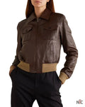 Poker Face Natasha Lyonne Leather Bomber Jacket Clanton Jacket