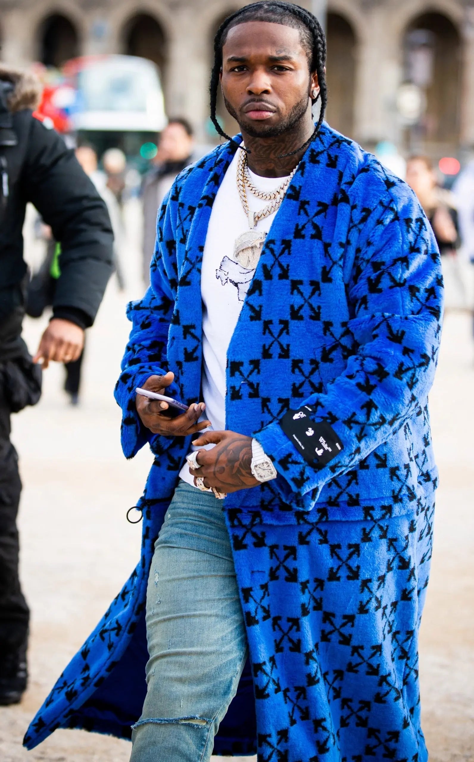 Pop Smoke Blue Coat Clanton Jacket