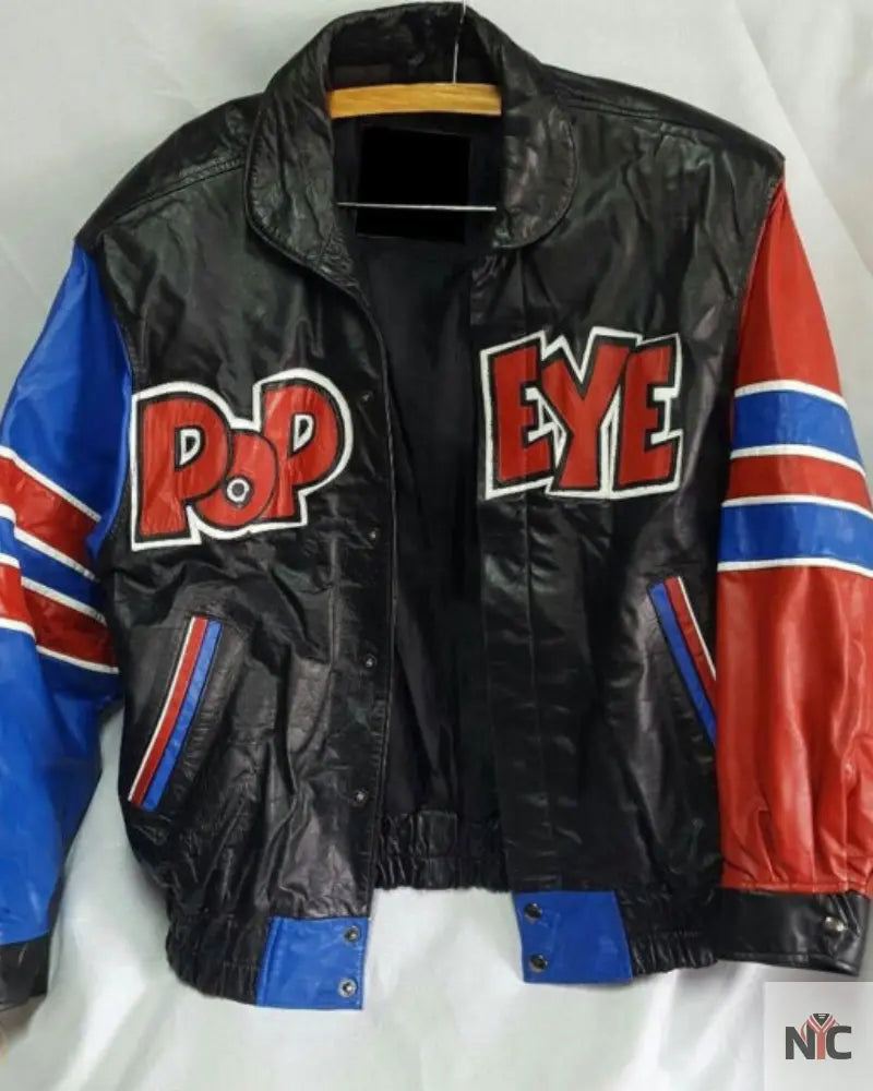 Popeye The Sailor Man Leather Jacket Clanton Jacket