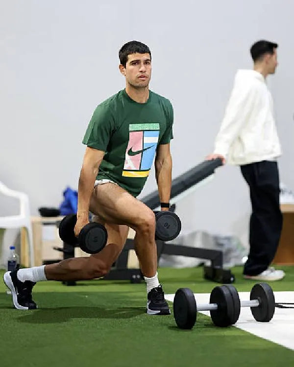 Pre-Season Training Carlos Alcaraz Green Shirt