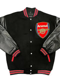 Premier League Arsenal F.C. Black Varsity Jacket Clanton Jacket