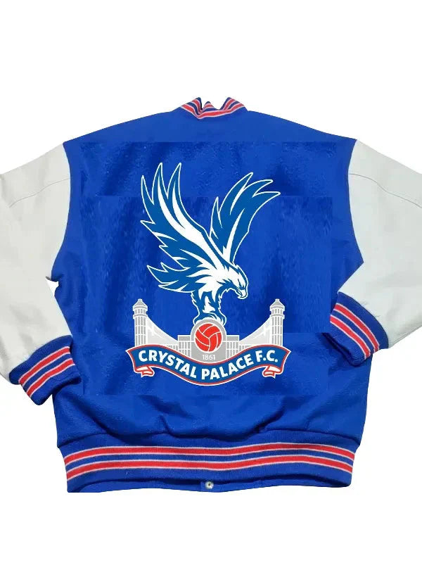 Crystal Palace F.C. Blue Wool Varsity Jacket Clanton Jacket