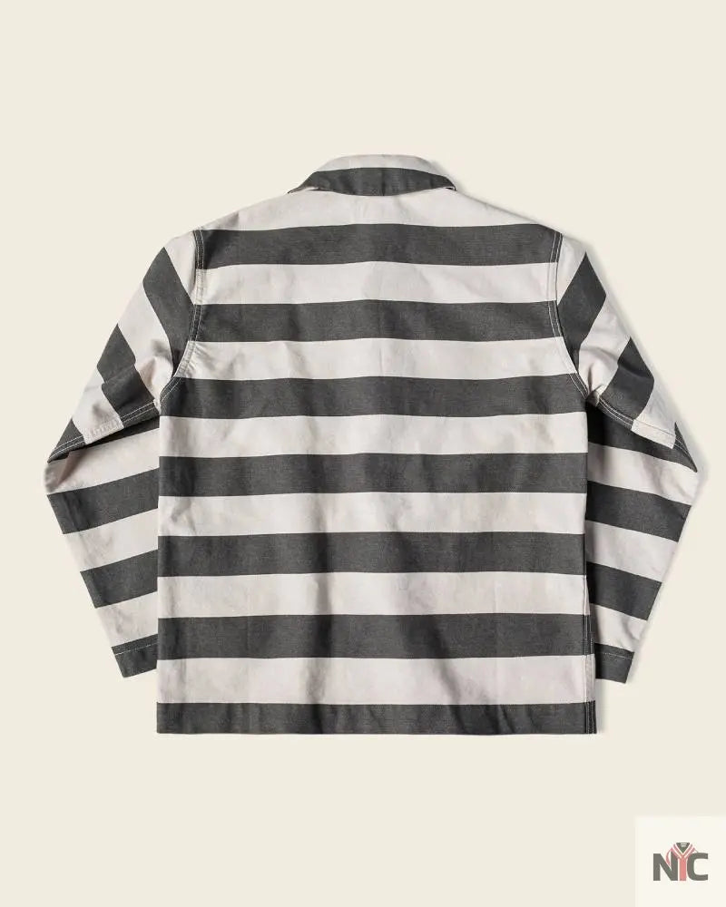Prison Stripe Shawl Collar Coverall Jacket Clanton Jacket