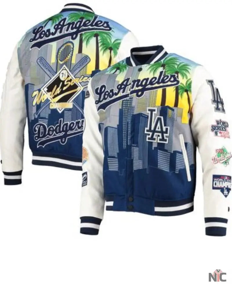 Pro Standard White Los Angeles Dodgers Varsity Jacket Clanton Jacket