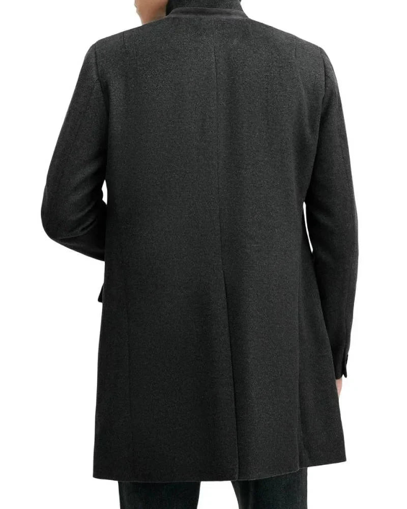 All Saints Charcoal Grey Hargrove Coat Clanton Jacket