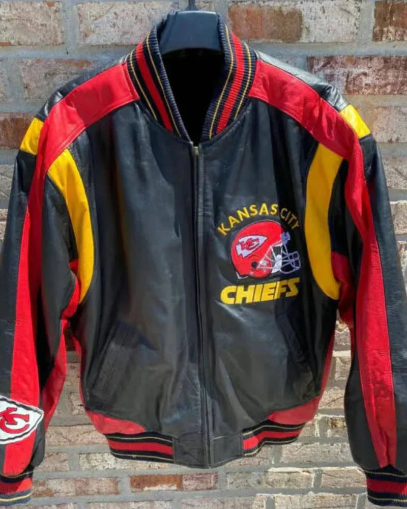 G-III Vtg NFL Kansas City Chiefs Leather Jacket Clanton Jacket