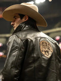 Professional Bull Riders Canada 2022 Black Leather Jacket