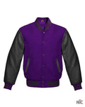 Purple And Black Varsity Jacket Clanton Jacket