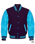 Purple And Blue Varsity Jacket Clanton Jacket