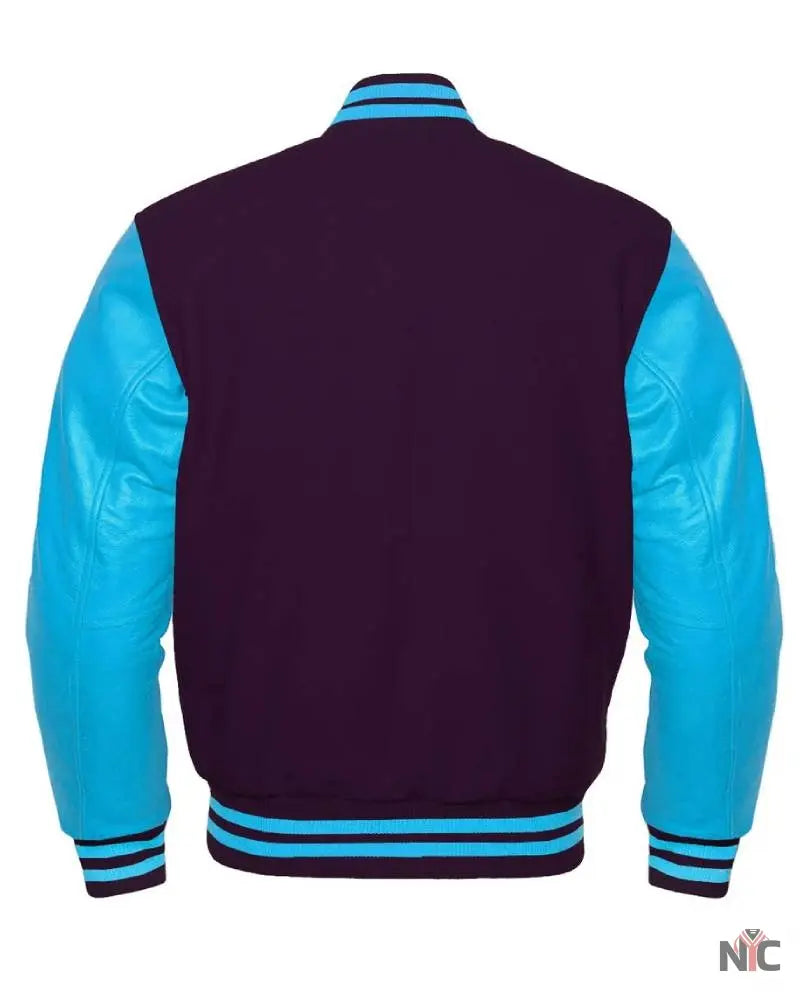 Purple And Blue Varsity Jacket Clanton Jacket
