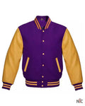 Purple And Gold Varsity Jacket Clanton Jacket