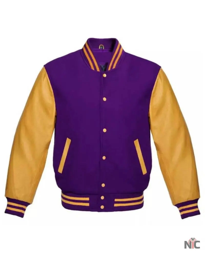 Purple And Gold Varsity Jacket Clanton Jacket