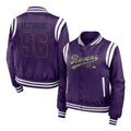 Purple Baltimore Ravens Bomber Full-Zip Jacket