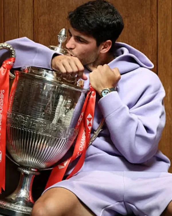 Carlos Alcaraz 2025 Queen’s Club Final Purple Hoodie Clanton Jacket