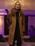 Rachel Petsiavas Christmas in Mistletoe Brown Fur Coat