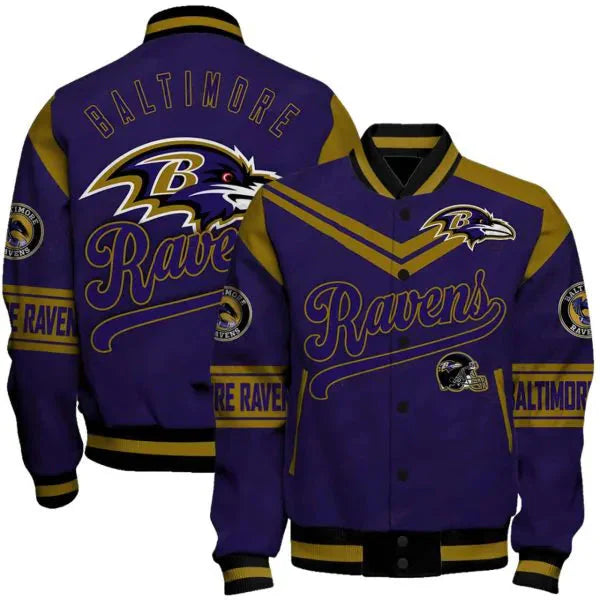 Ravens Football Unisex Varsity Jacket Clanton Jacket