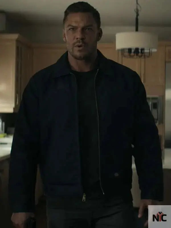 Reacher S02 Jack Reacher Black Jacket Clanton Jacket