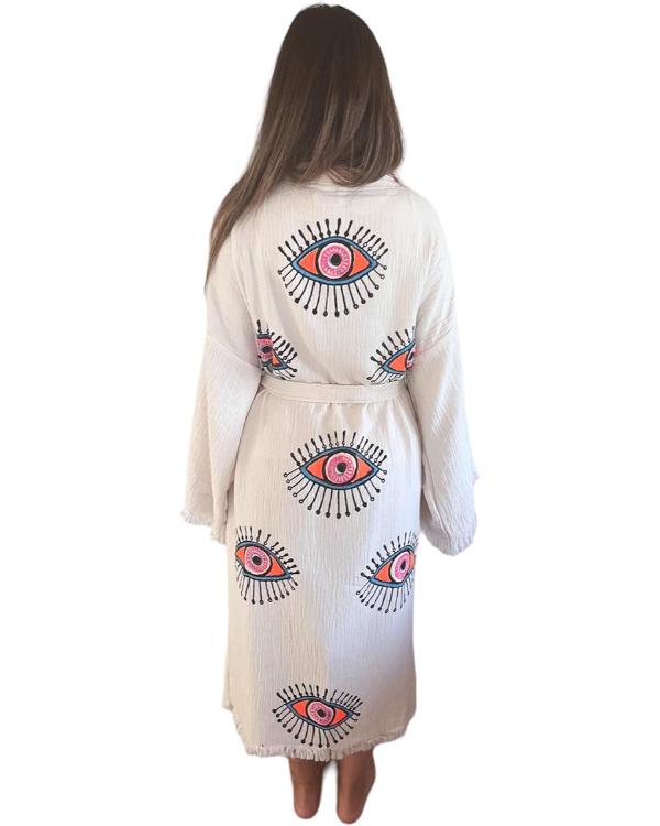 Real Housewives of SLC Mary Cosby Evil Eye Print Robe