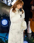 Reba McEntire Christmas Tree Lighting Ceremony Snowflake Embellish Coat