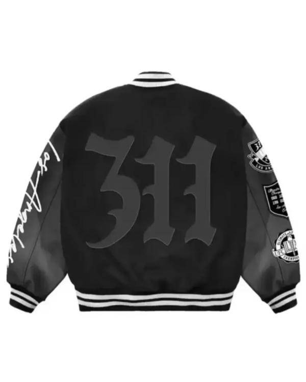 UFC 311 Los Angeles 2025 Black Varsity Jacket Clanton Jacket