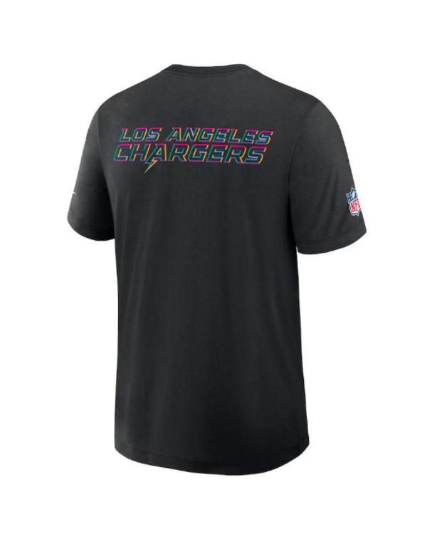 Los Angeles Chargers Black 2025 Crucial Catch Dri-Fit T-Shirt Shopotiny