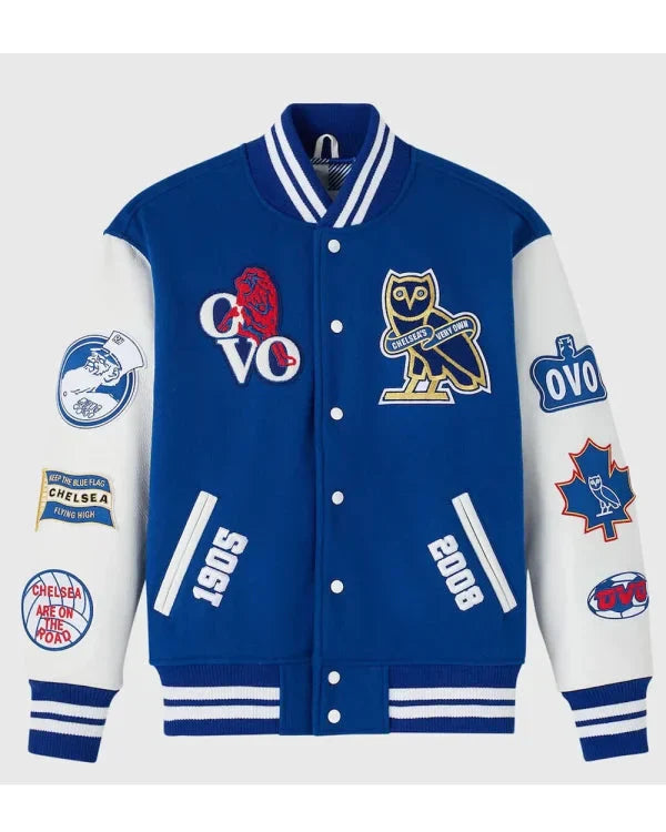 OVO X Chelsea FC Varsity Jacket USA Jackets
