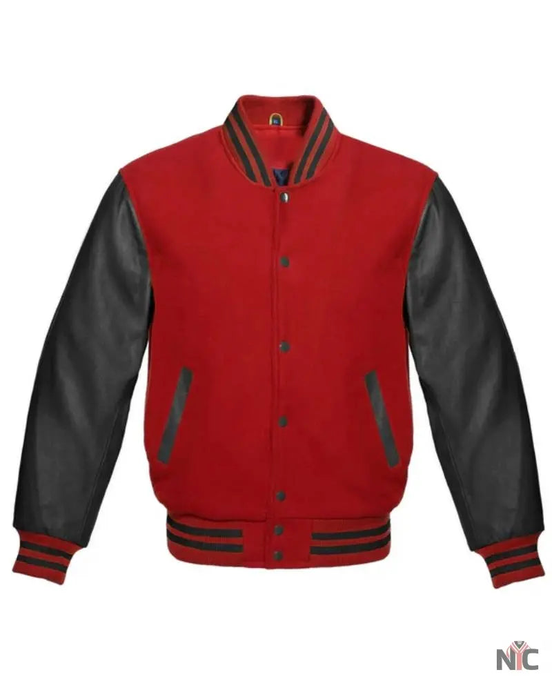 Red And Black Varsity Letterman Jacket Clanton Jacket