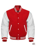 Red And White Varsity Jacket Clanton Jacket