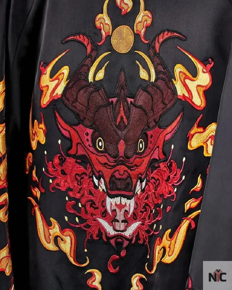 Red Dragon Sukajan Bomber Jacket Clanton Jacket
