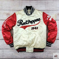 Red Peppers Paris Satin Varsity Jacket Clanton Jacket