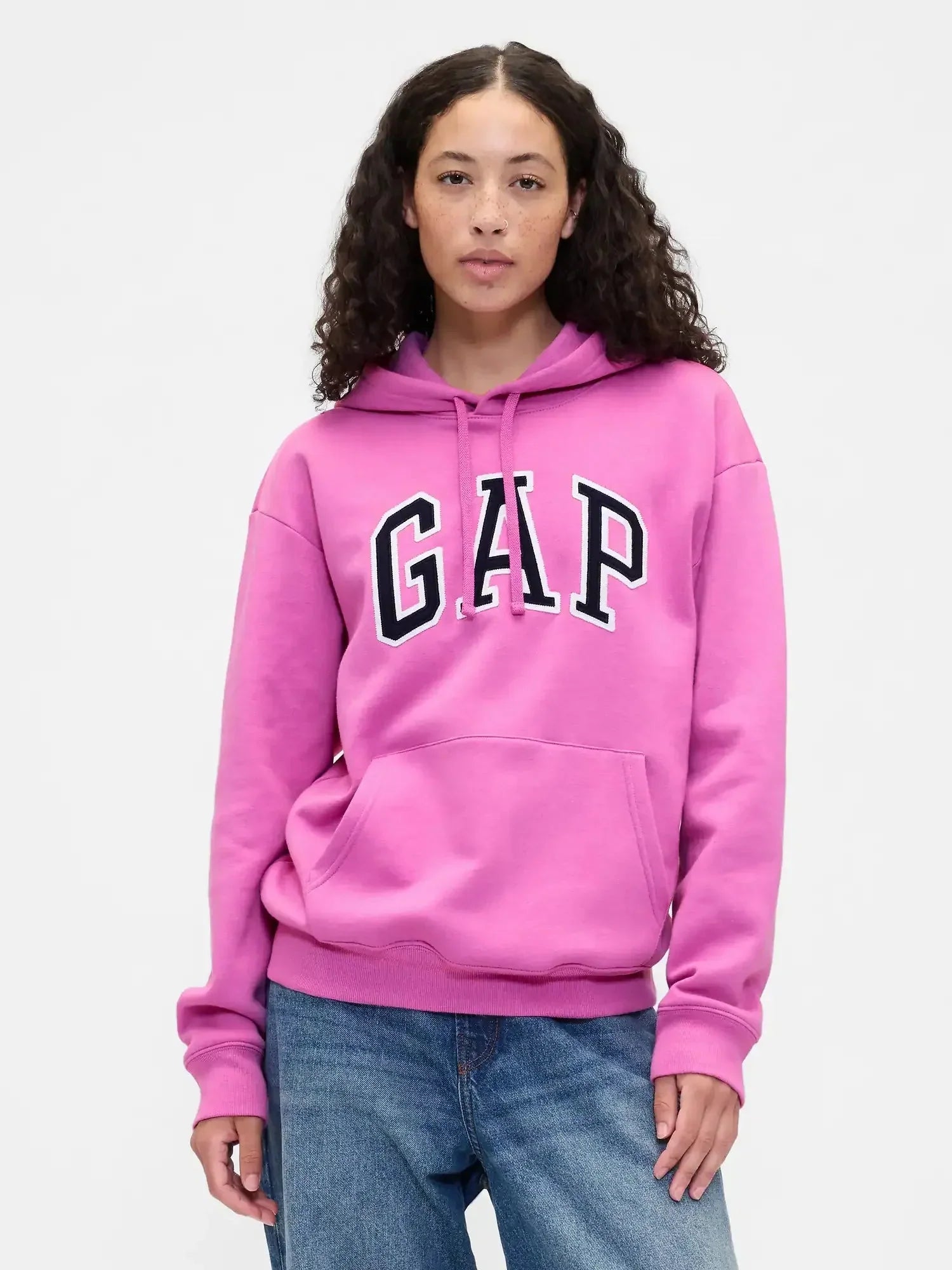 Relaxed Fit Gap Logo Pink Hoodie Clanton Jacket