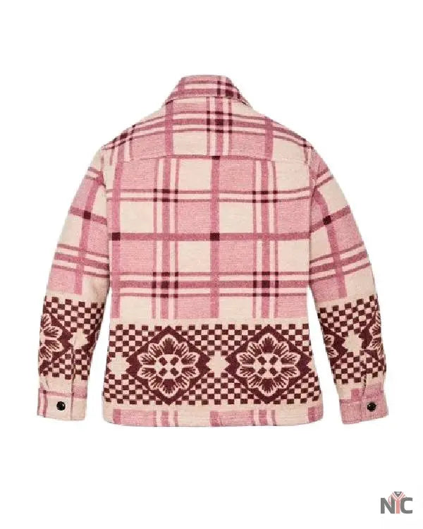 Resident Alien Elizabeth Banks Pink Plaid Shacket Clanton Jacket