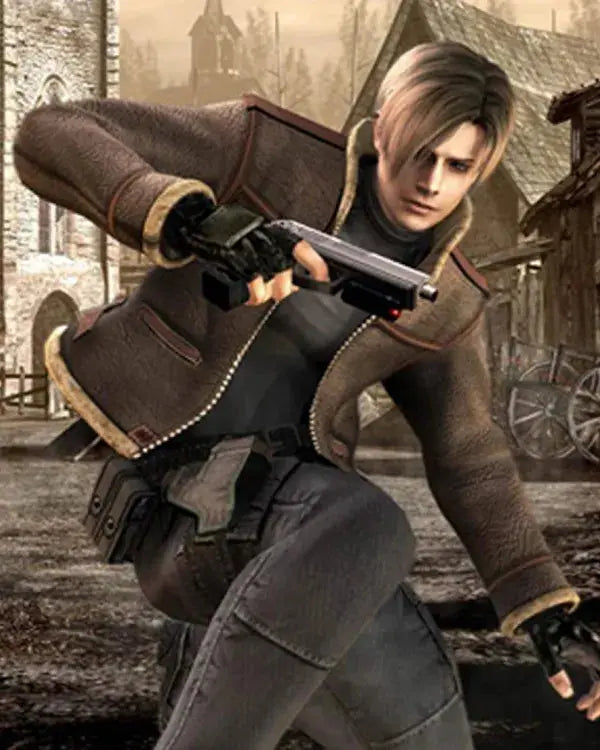 Resident Evil 4 Leon Kennedy Shearling Jacket
