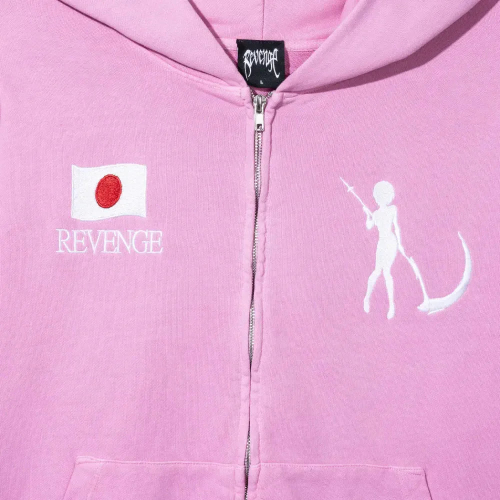 Revenge REI Zip Up Pink Hoodie Clanton Jacket