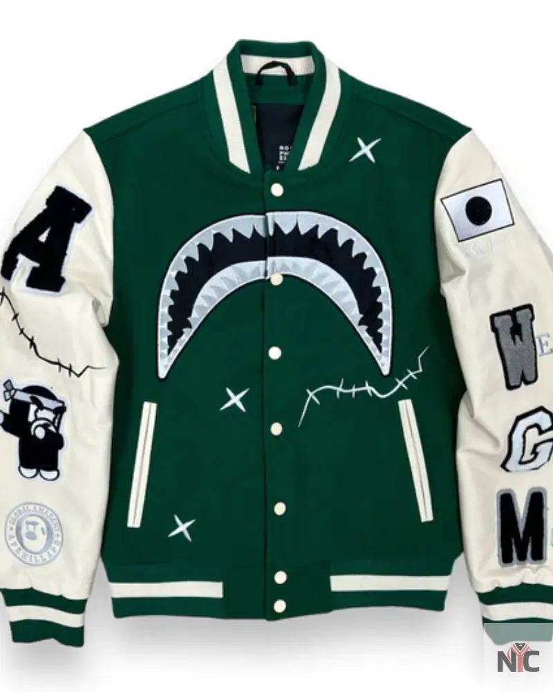 Robert Phillipe We Killed Ape Green Varsity Jacket Clanton Jacket
