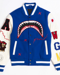 Robert Phillipe We Killed Ape Blue Wool Varsity Jacket Clanton Jacket