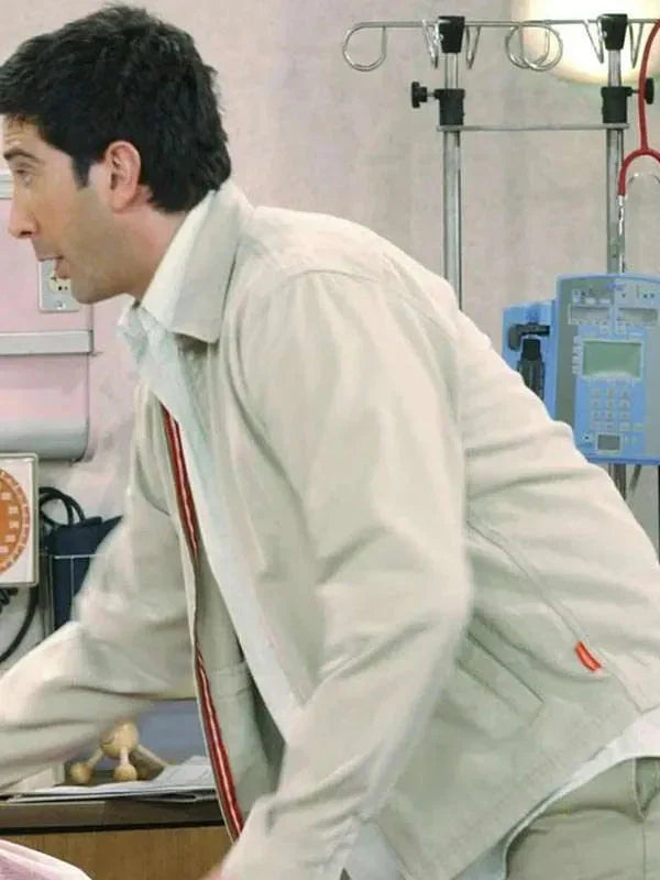 Ross Geller Friends White Jacket Clanton Jacket