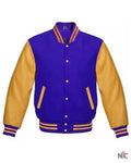 Royal Blue And Gold Varsity Jacket Clanton Jacket
