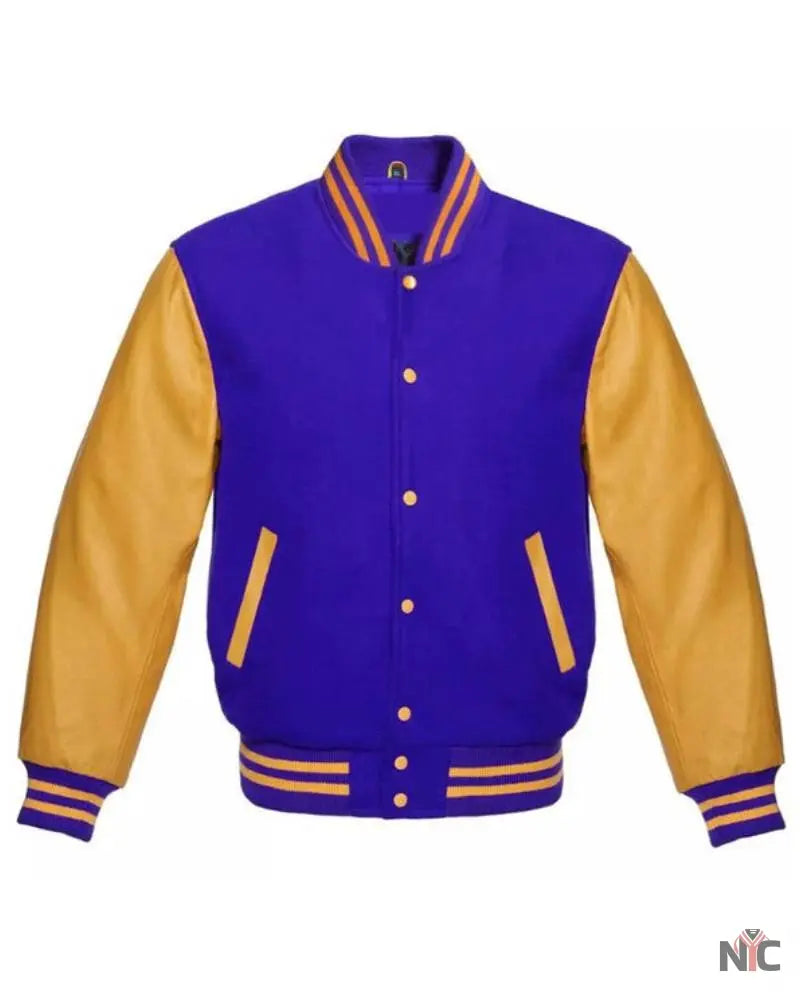 Royal Blue And Gold Varsity Jacket Clanton Jacket
