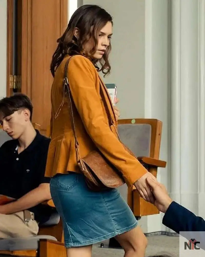 Ruby Bell Maxton Hall The World Between Us Brown Blazer Clanton Jacket