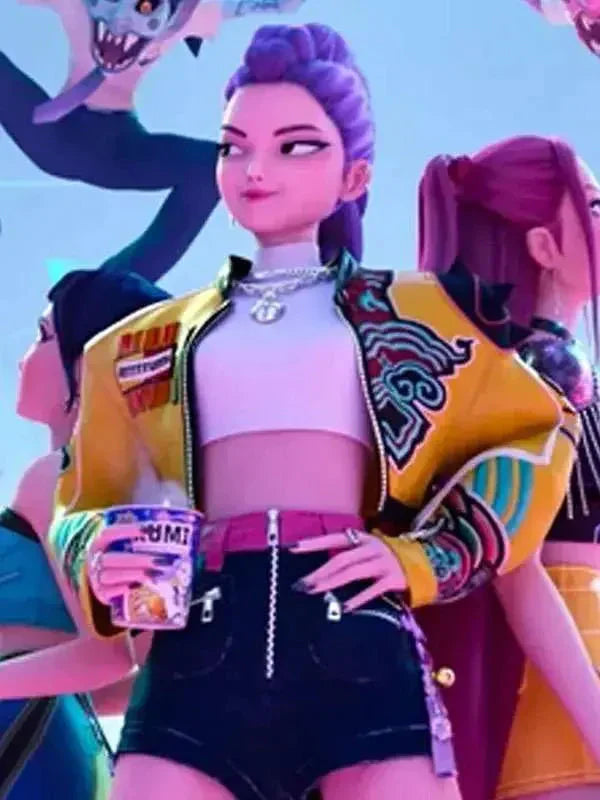 Rumi KPop Demon Hunters Jacket Clanton Jacket