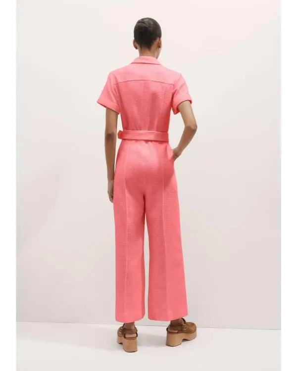 Run Away S01 Tracy-Ann Oberman Pink Tweed Jumpsuit