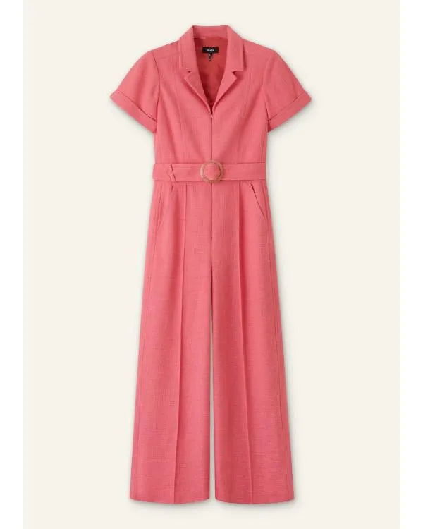 Run Away S01 Tracy-Ann Oberman Pink Tweed Jumpsuit