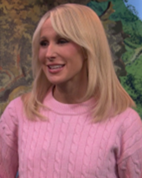SNL S51 Nikki Glaser Pink Cable Knit Sweater