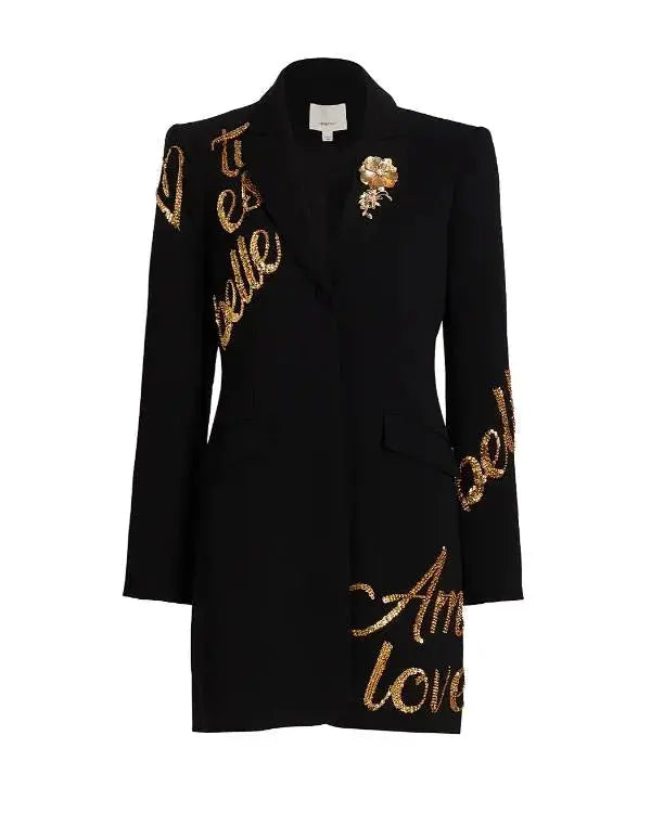 SNL S51Melissa McCarthy Black Sequin Blazer Dress
