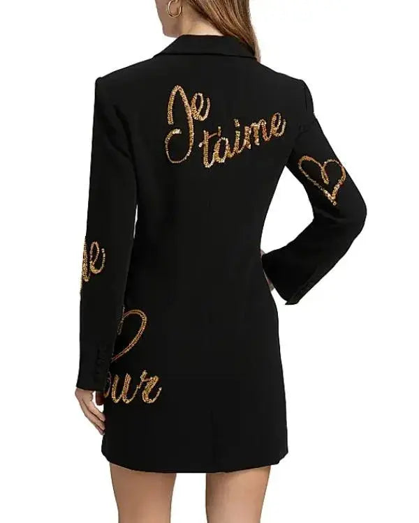 SNL S51Melissa McCarthy Black Sequin Blazer Dress