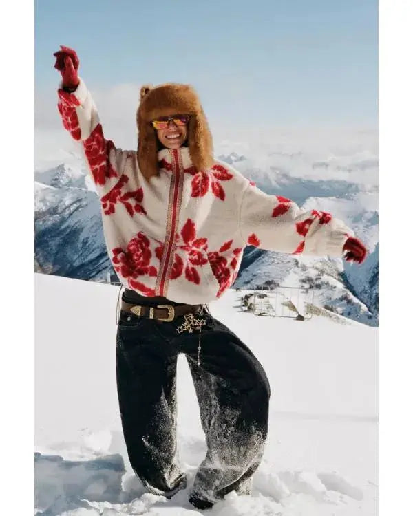 SNL S51 Veronika Slowikowska Floral Zip-Up Jacket