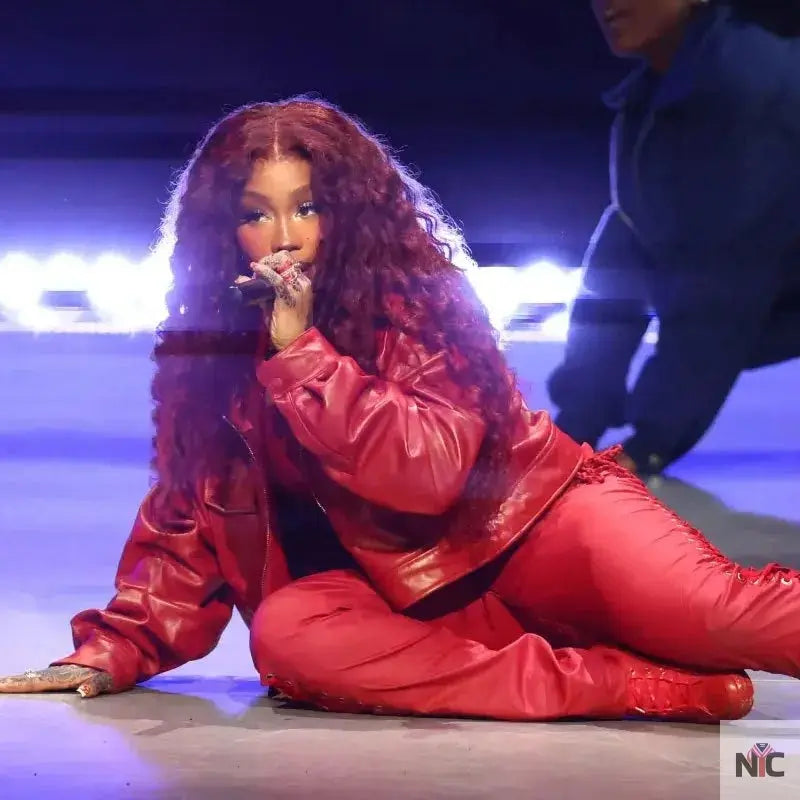 SZA Super Bowl 2025 Halftime Show Leather Jacket Clanton Jacket