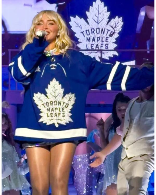 Sabrina Carpenter Toronto Maple Leafs Blue Jersey Shopotiny