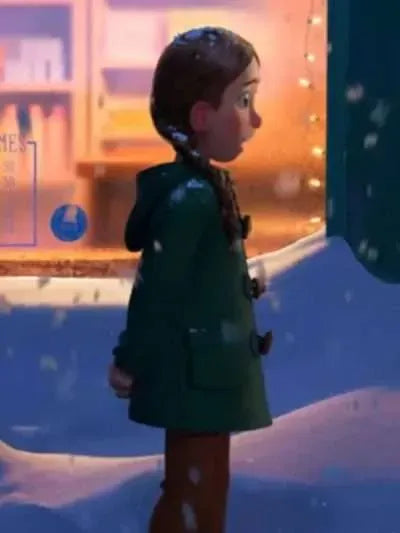 Sam Beccles That Christmas 2024 Green Hooded Jacket